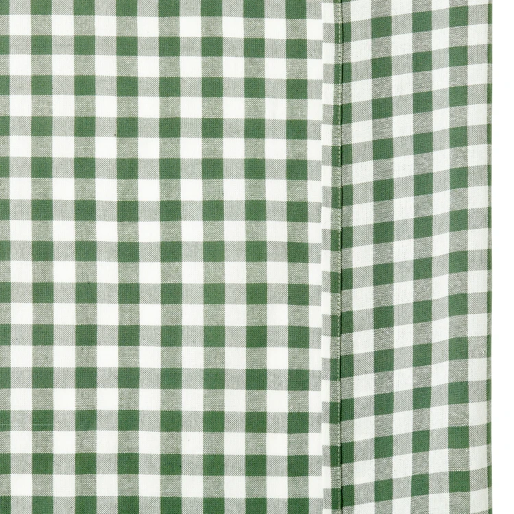 Rideau à passe-tringle en coton vichy