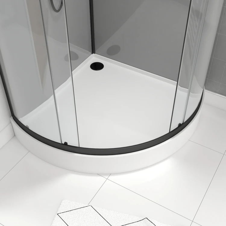 Cabine de douche 1/4 de cercle avec receveur