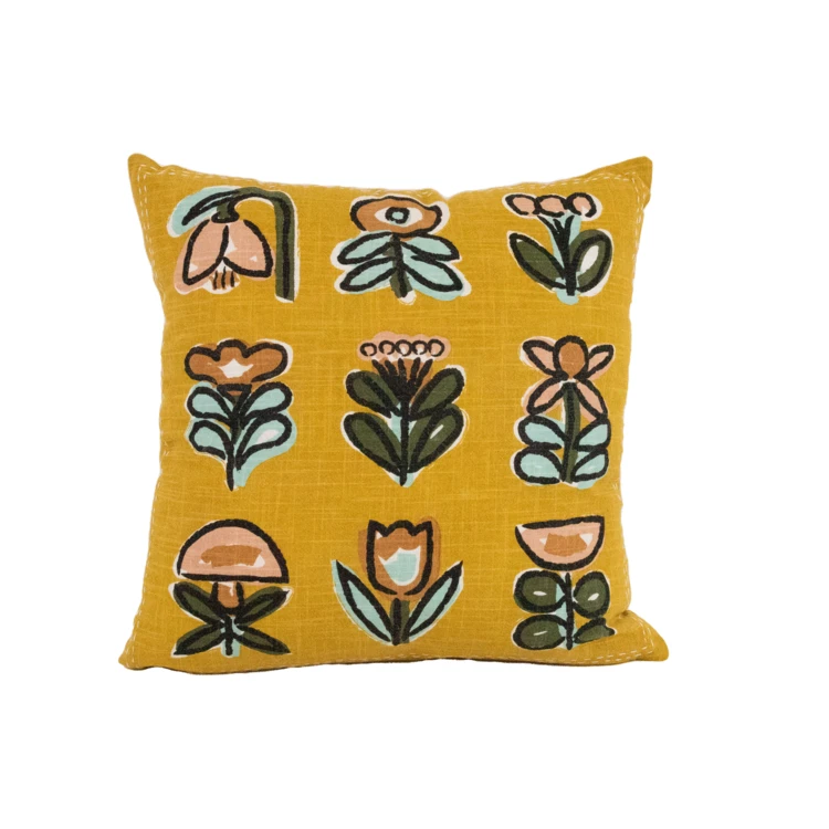 Coussin motif fleur design