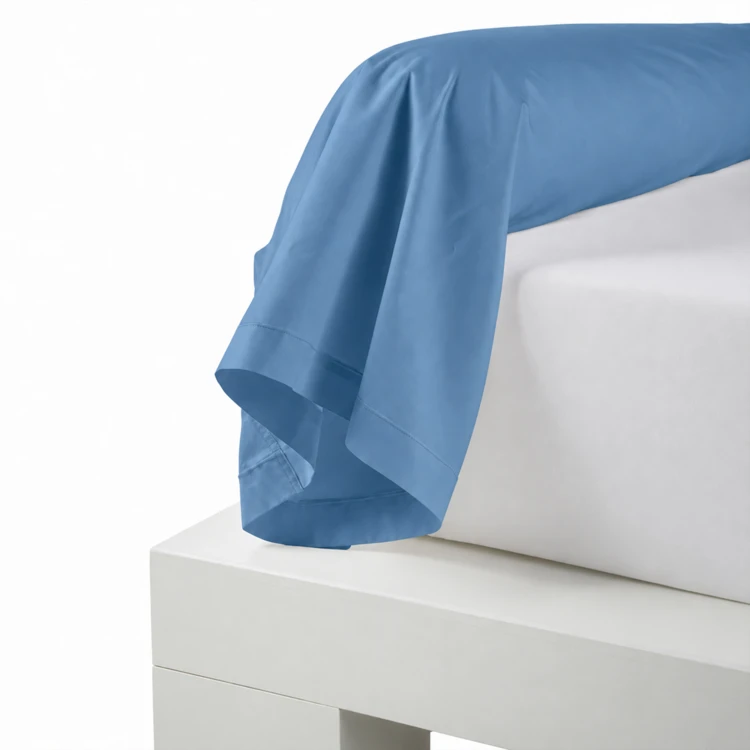 Taie de traversin percale de coton piquée unie