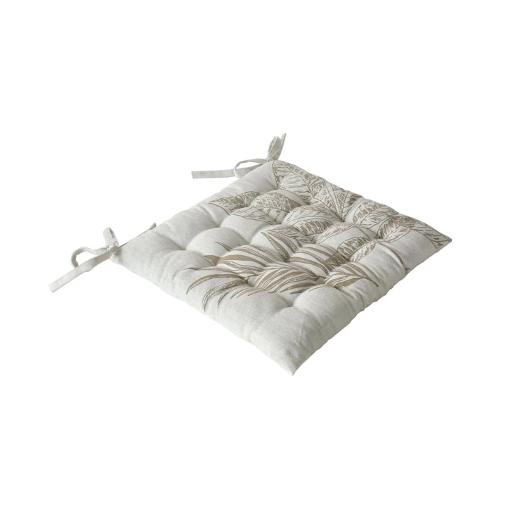 Cojín de silla acolchado con estampado natural
