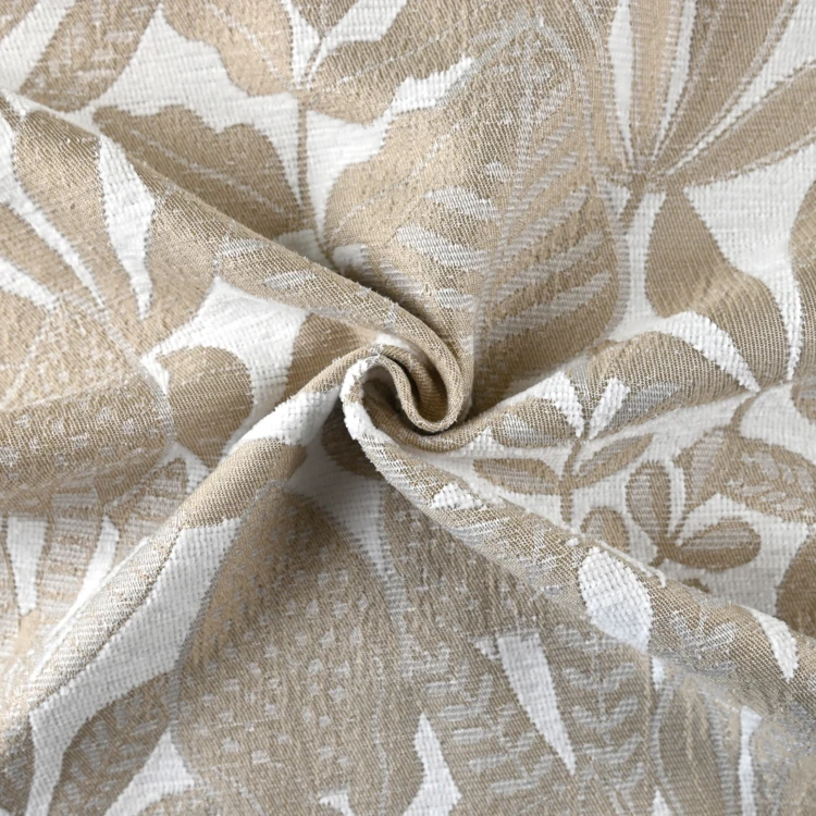 Jacquard-Vorhang aus Chenille mit Blättermuster dämpfend
