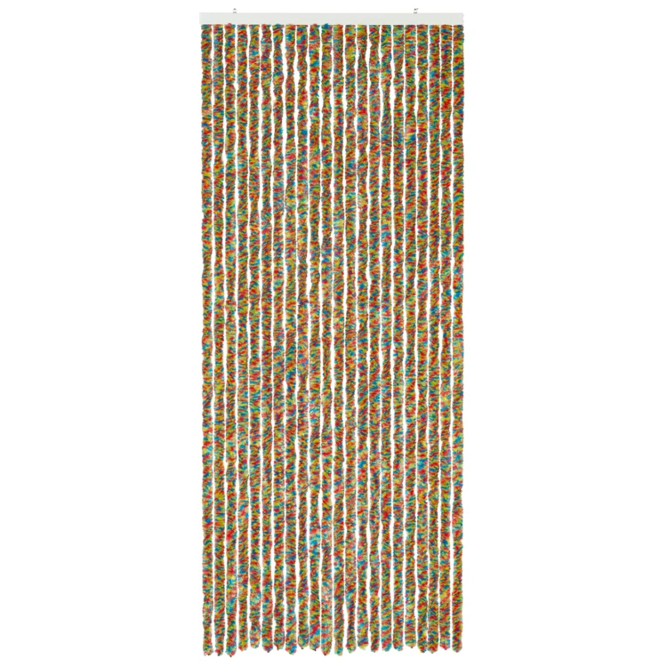 Rideau de porte chenilles multicolores