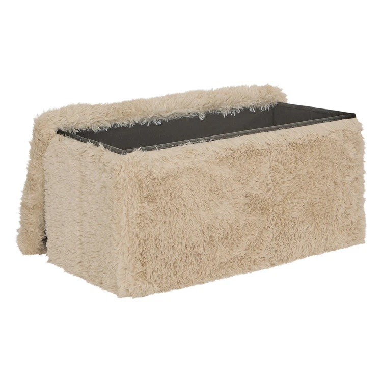 Pouf coffre pliable avec rangement