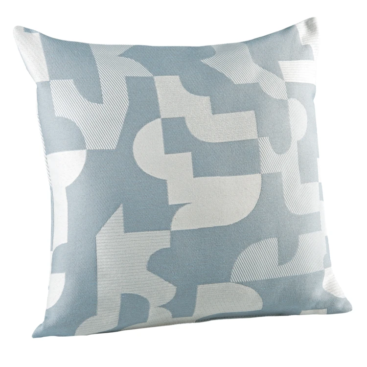 Coussin jacquard géométrique texturé rétro