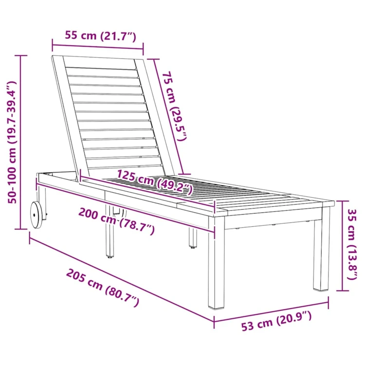 Transat de jardin en bois