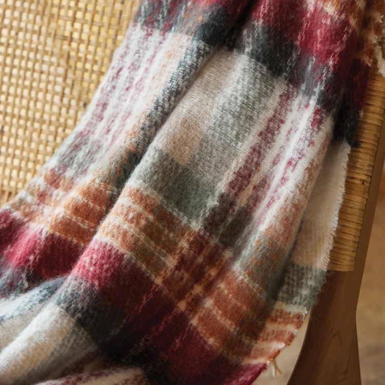 Plaid Tartan Schottenmuster Mohair-Effekt