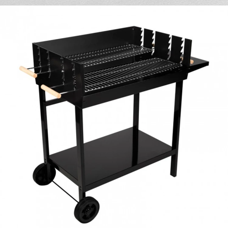 Houtskoolbarbecue met dubbele grill