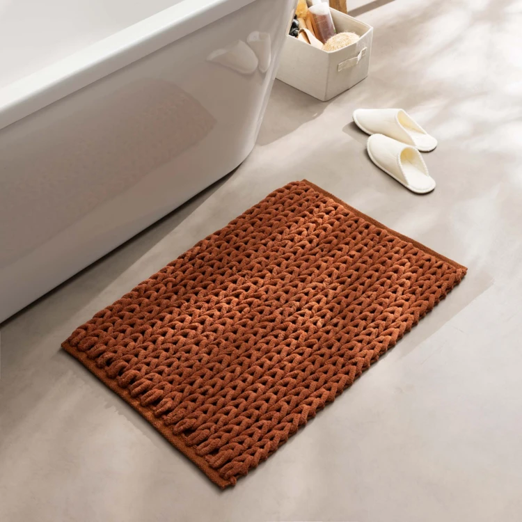 Tapis de bain en chenille douce antidérapant