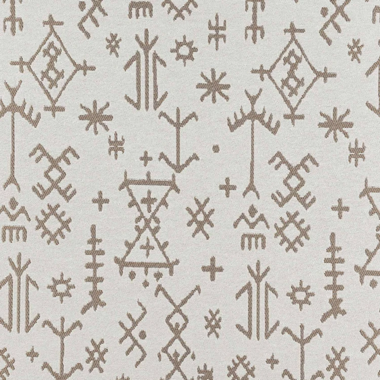 Rideau aux impressions de dessins aztèques