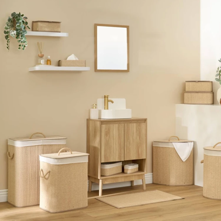 Tissuebox van bamboe en polyester