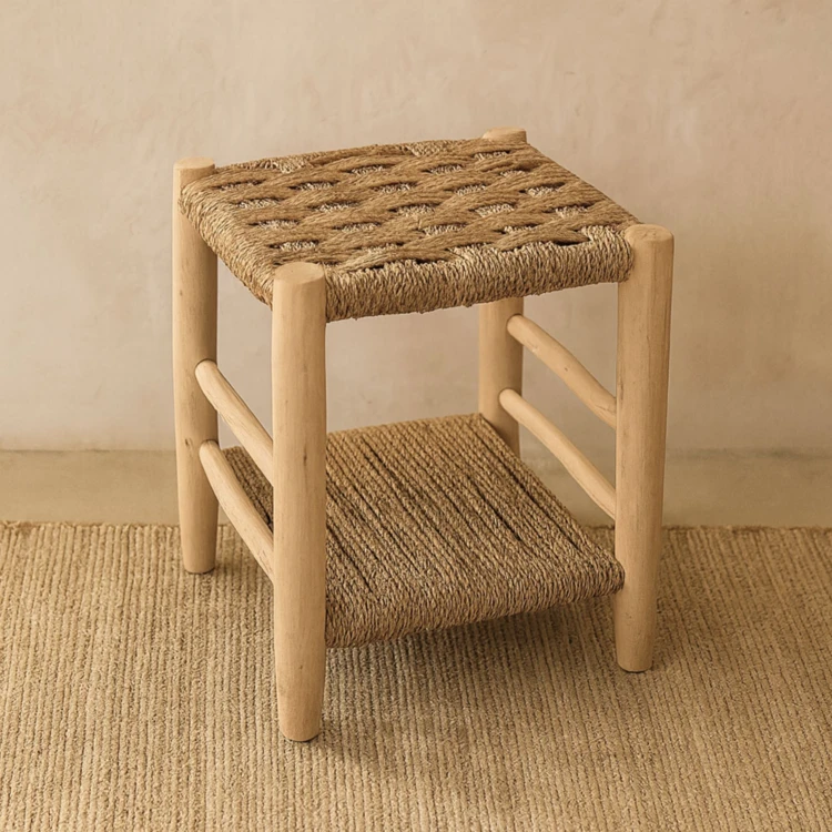 Table de chevet avec étagère