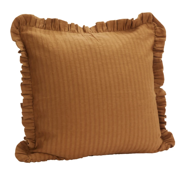 Housse de coussin 100% coton volant plat MADAM STOLTZ