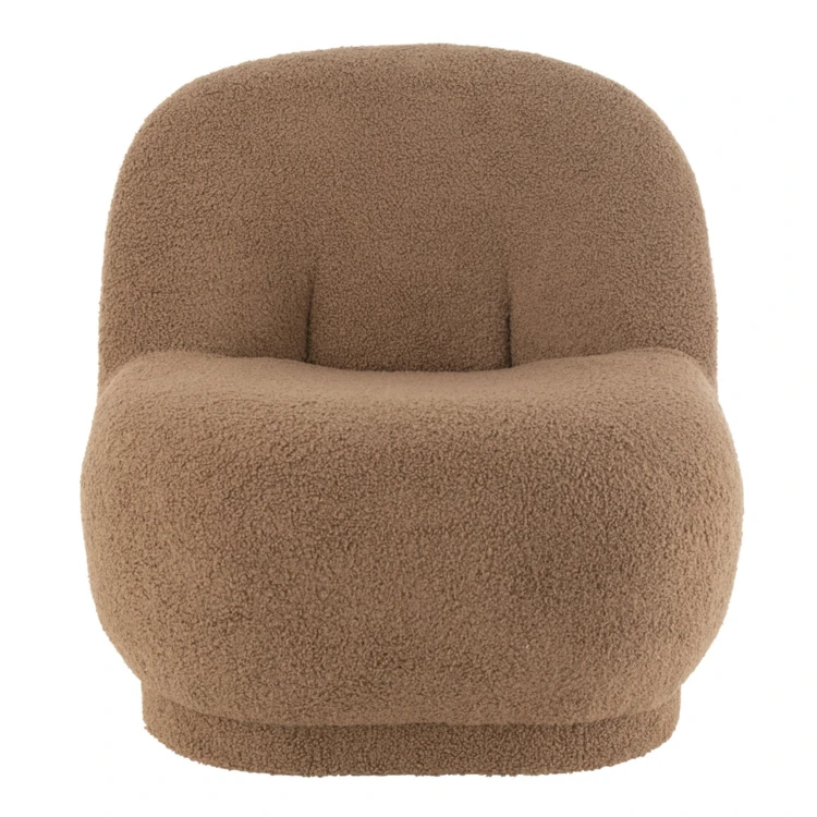 Weicher Sessel aus Samt mit Bouclé-Effekt