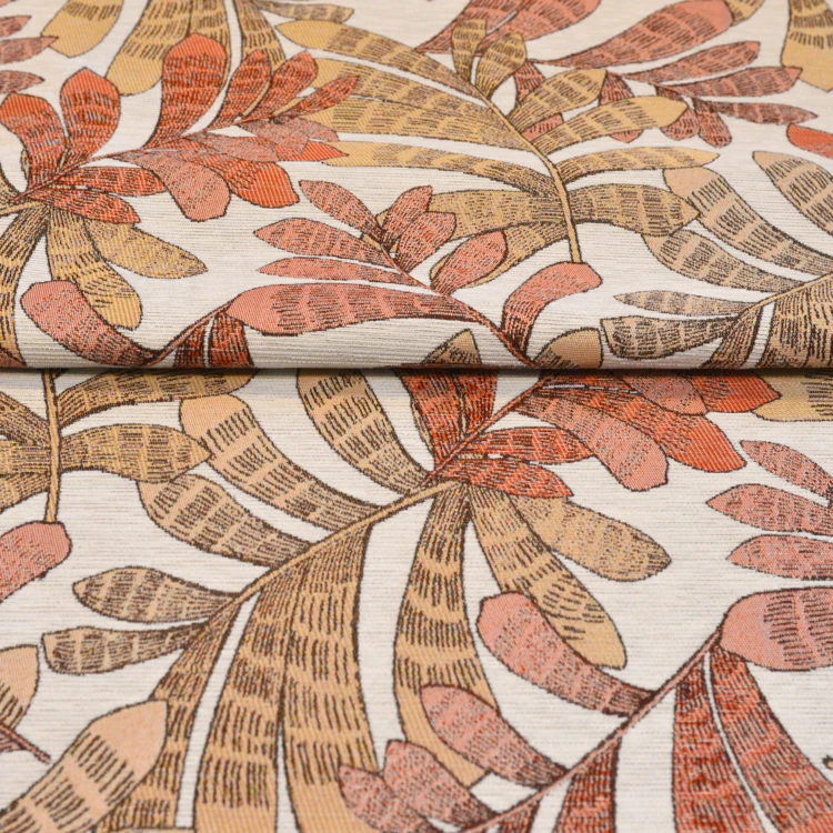 Dämpfender Jacquard-Vorhang mit Pflanzenmotiven