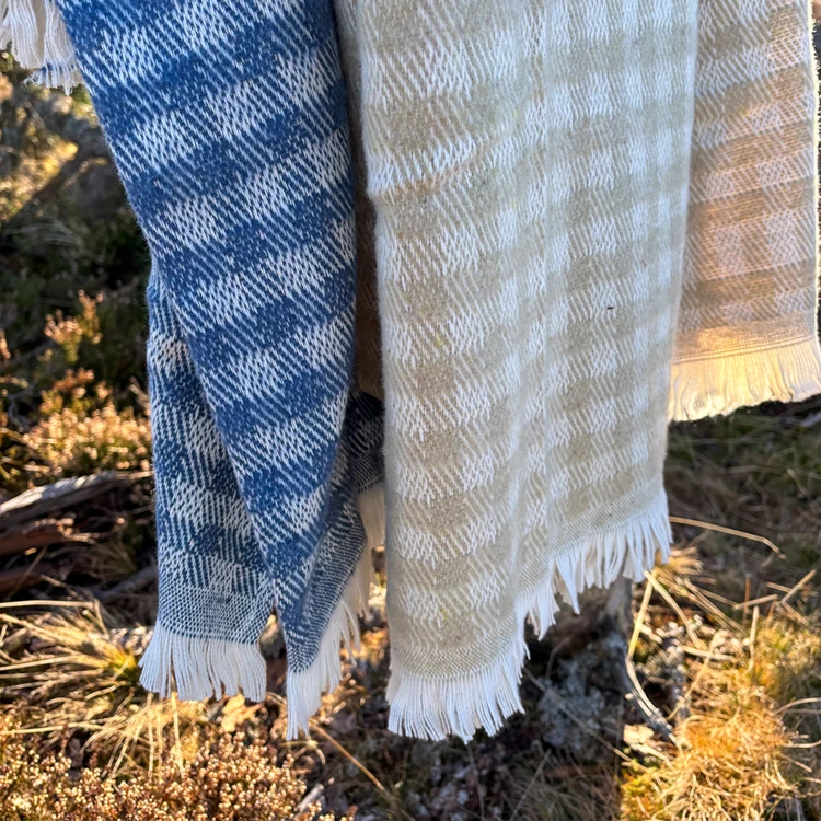 Plaid jacquard vichy en coton