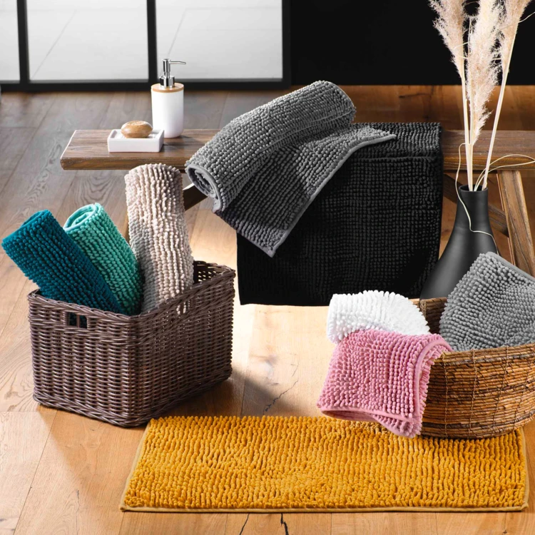 Tapis de bain en microfibre absorbante à picots