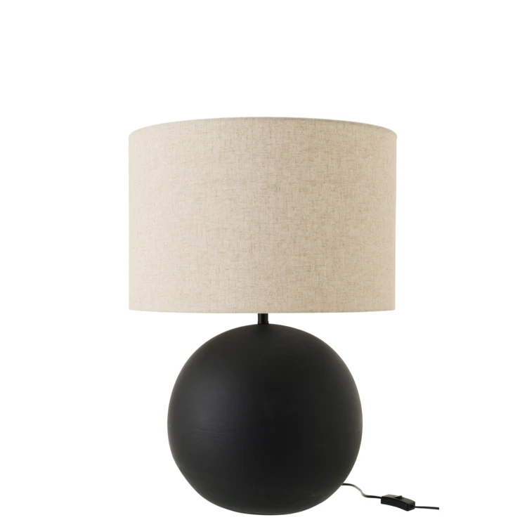 Lampe de table en céramique avec pied boule