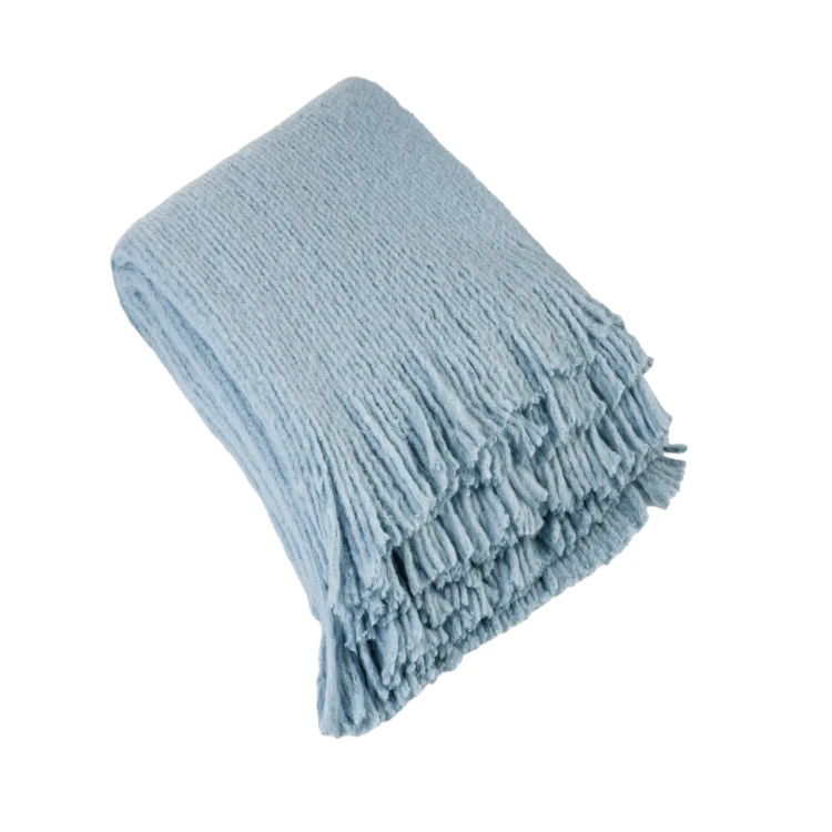 Strickplaid mit Wolleffekt gestrickt