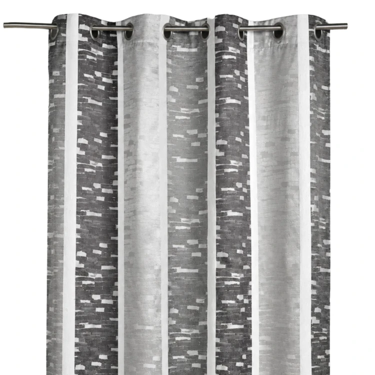 Cortina jacquard con rayas verticales de colores