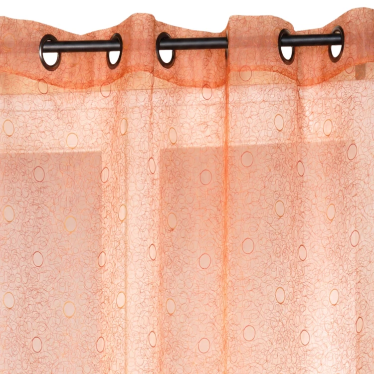 Cortina de organza bordada com bolhas