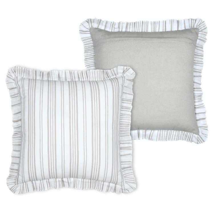Coussin décoratif à rayures verticales