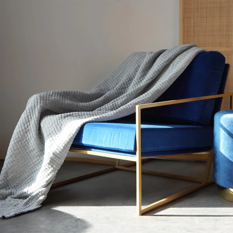 Coperta boutis trapuntata in cotone lavato