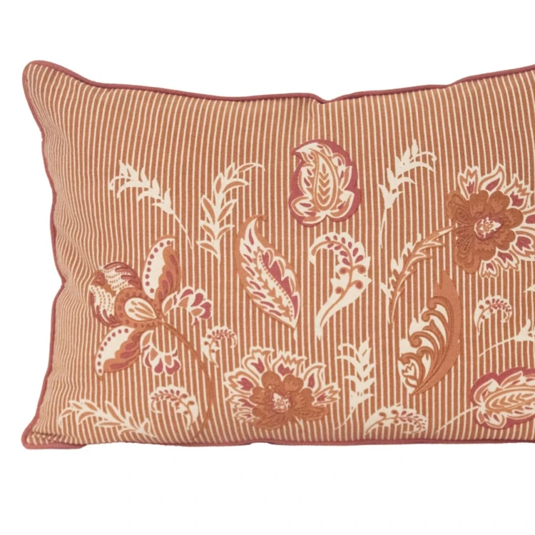 Coussin décoratif en polylin motif floral