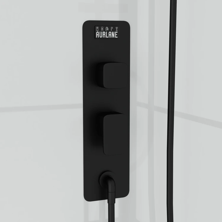 Cabine de douche rectangulaire portes coulissantes graphique