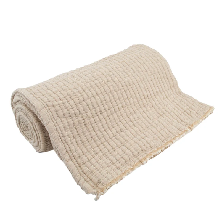 Coperta boutis trapuntata in cotone lavato
