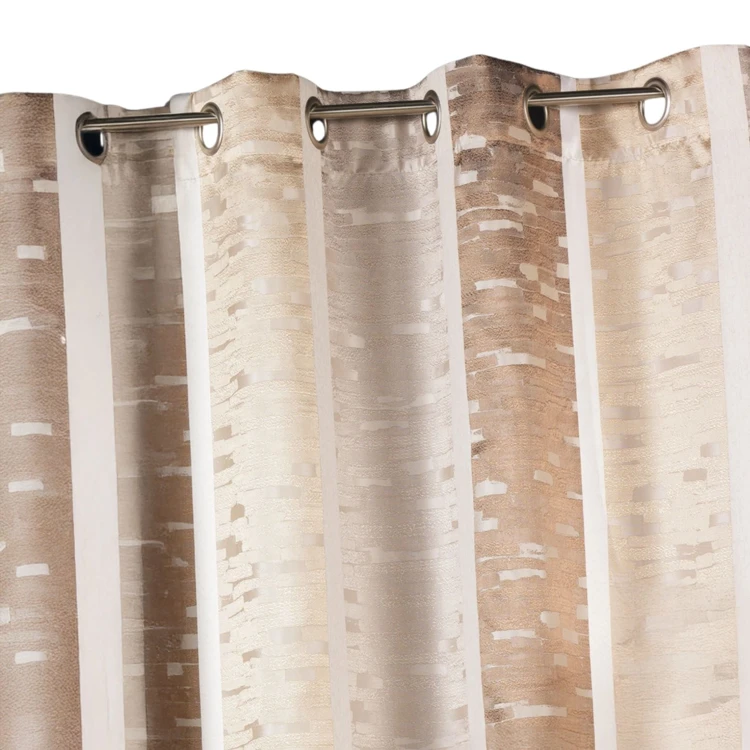Cortina jacquard con rayas verticales de colores