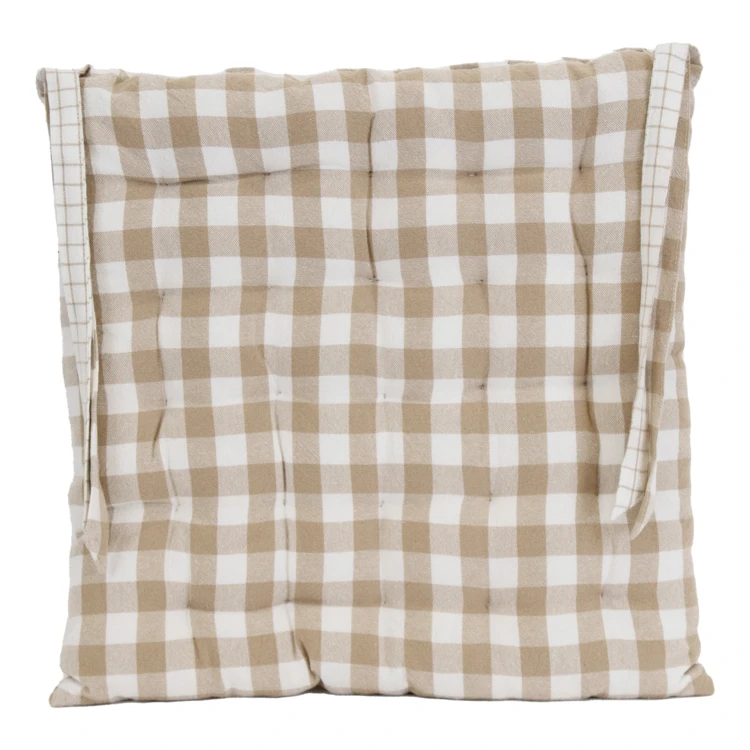 Cuscino per sedia reversibile vichy e quadretti