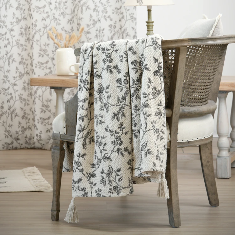 Plaid estampado floral estilo campo chic
