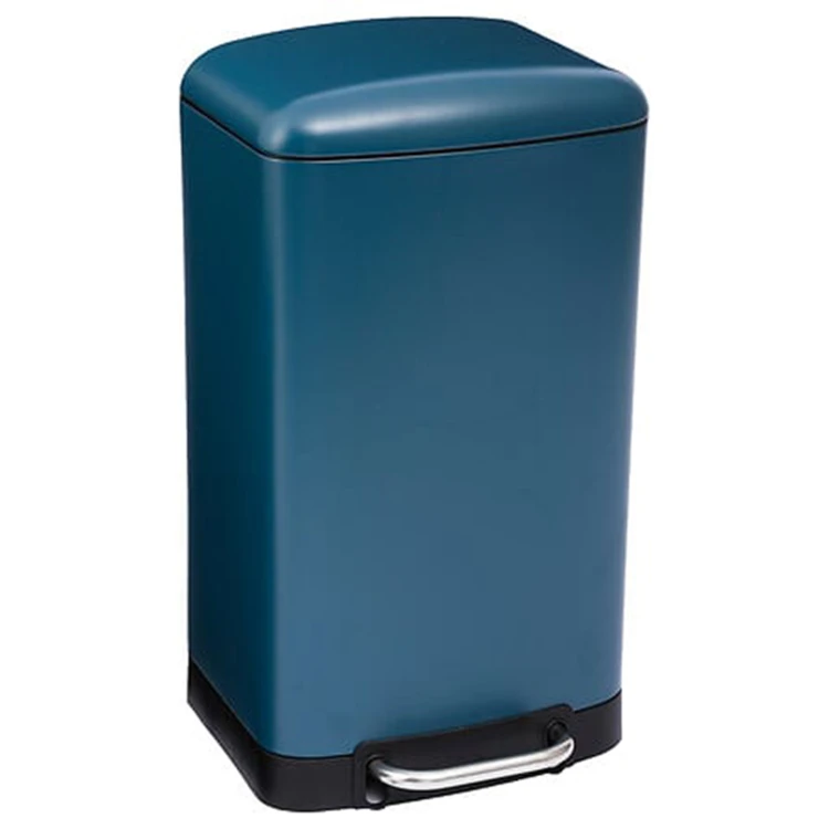 Poubelle en métal bac amovible 30 L