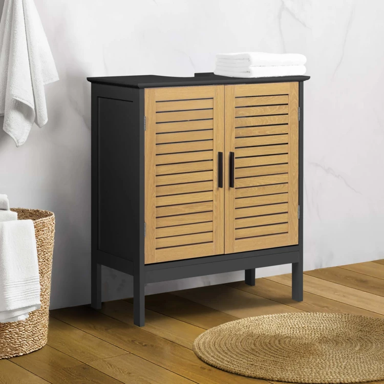 Mobile sottolavabo da bagno con porte a persiana