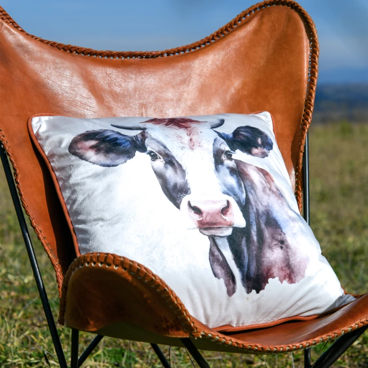 Coussin déco animalier vache