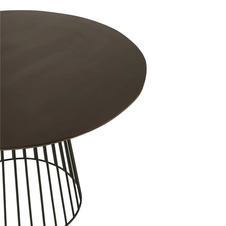 Runder Tisch aus Mangoholz und Metall von J-Line