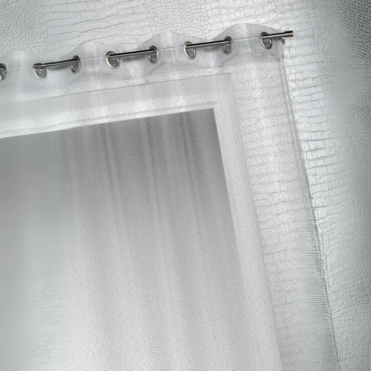 Organza voile met fijne horizontale strepen