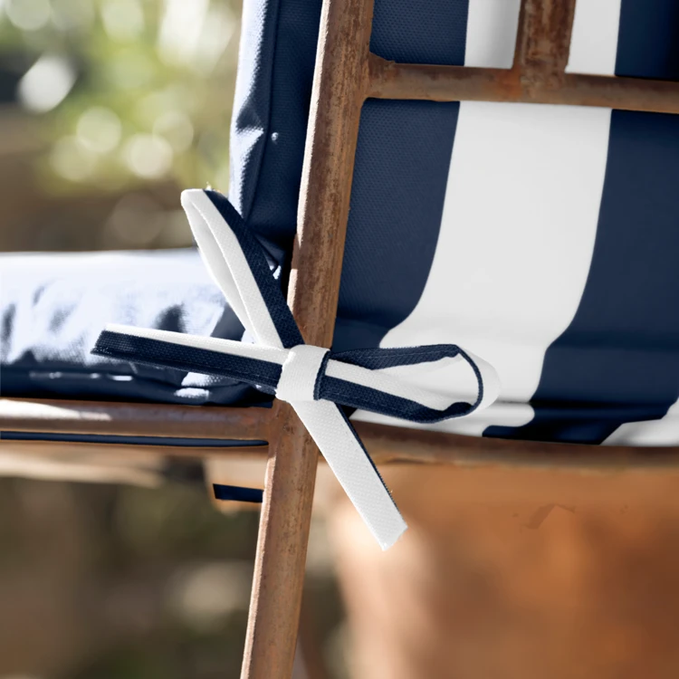 Coussin de fauteuil assise et dossier imperméable  à rayures ARCACHON