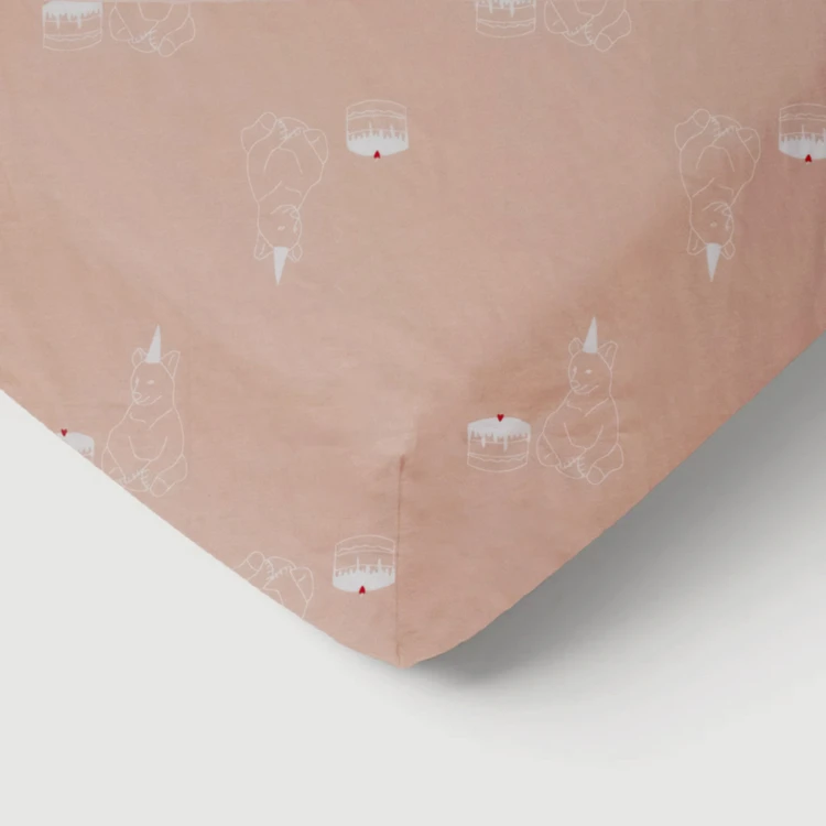 Drap-housse bébé en jersey 100% coton extensible anniversaire