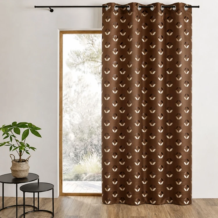 Jacquard-Lichtvorhang mit Rosettenmuster