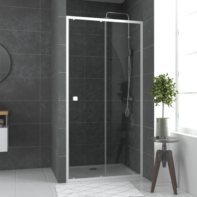 Porte de douche coulissante en verre trempé