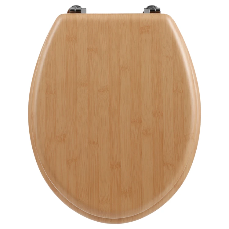 Abattant WC en bois effet bambou