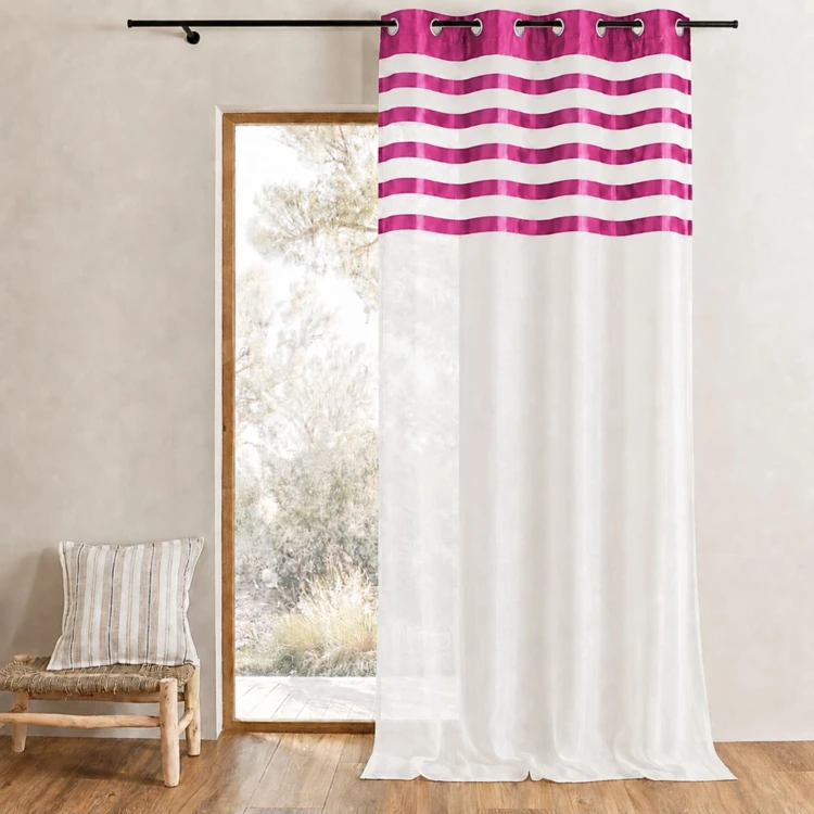 Fio transparente com face em risca de cetim
