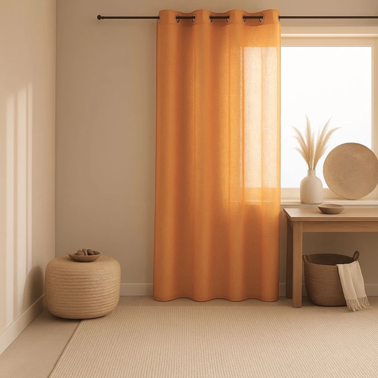 Cortinas com efeito linho