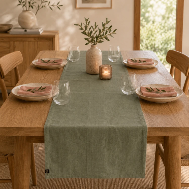 Chemin de table en lin PISE HAOMY