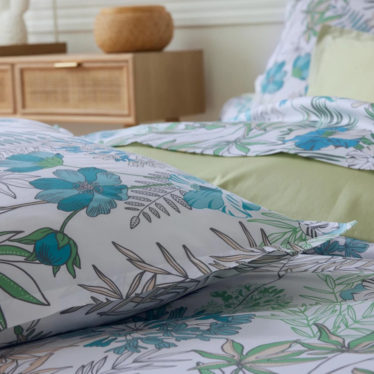 Drap plat  satin de coton végétal
