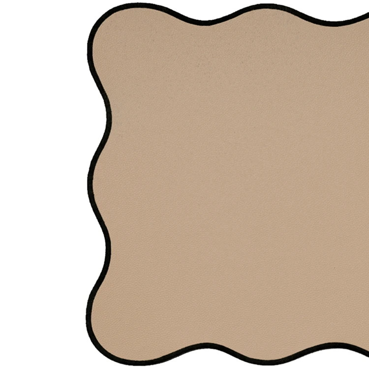Set de table rectangulaire unis et bords ondulés