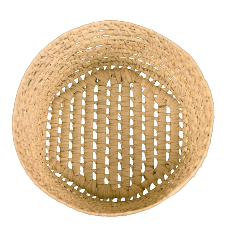 Panier de rangement rond feuilles de palmier