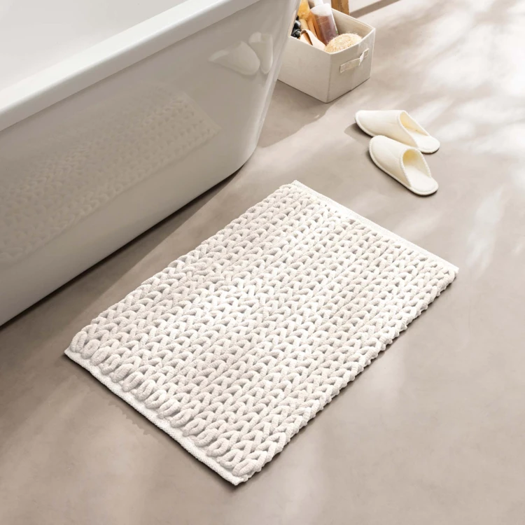Tapis de bain en chenille douce antidérapant